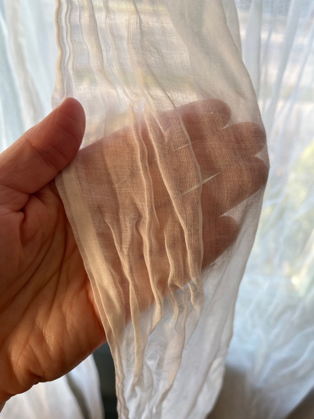 Set of 6 White Sheer Cotton Voile Curtain Panels 50 x 94” ** PLEASE READ ** - Picture 6 of 9